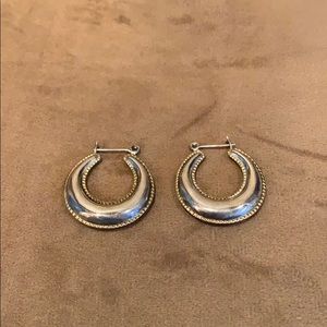 Silver and gold tone earrings